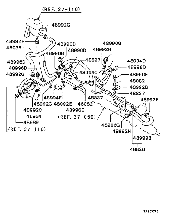 Power steering oil line