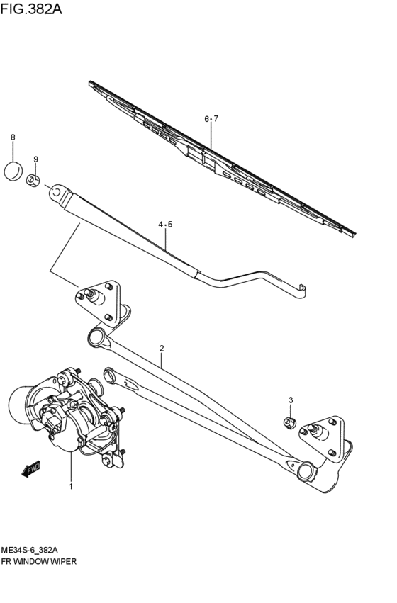 front wind windshield wiper