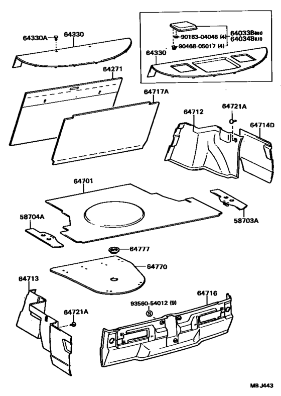 Package Tray Panel & Luggage Compartment Mat