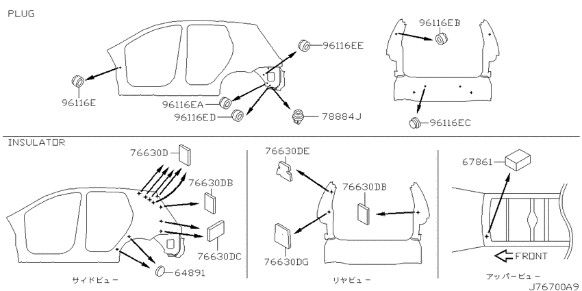 Body side fitting