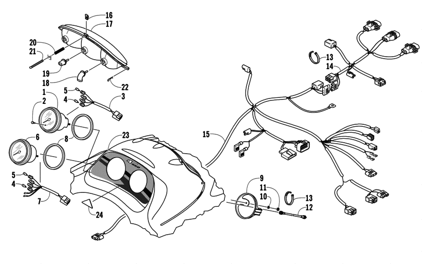 Headlight, Instruments, And Wiring Assemblies