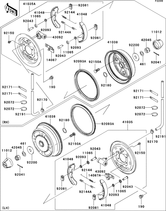 Front hubs/brakes