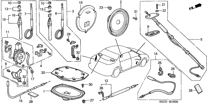 Radio antenna/speaker