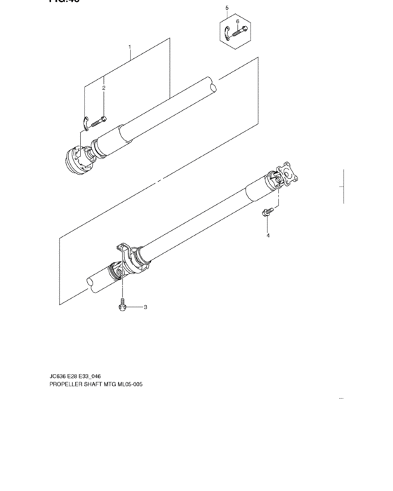 Propeller shaft mounting