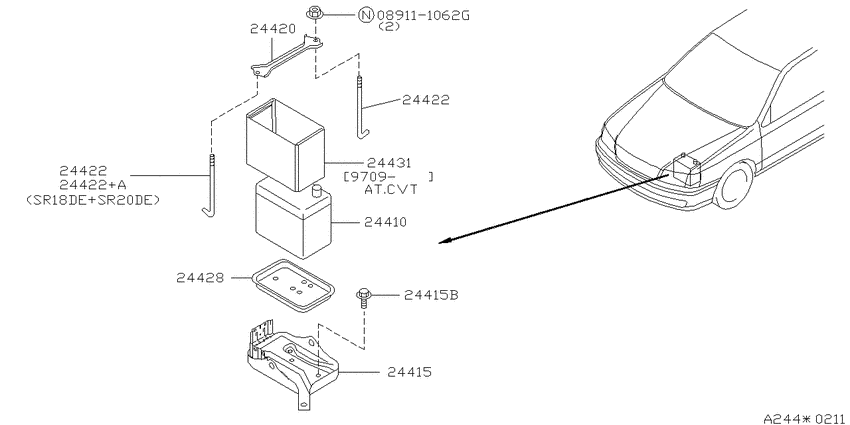 Battery & battery mounting