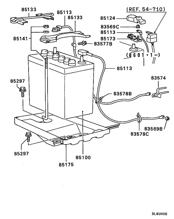 Battery cable & bracket