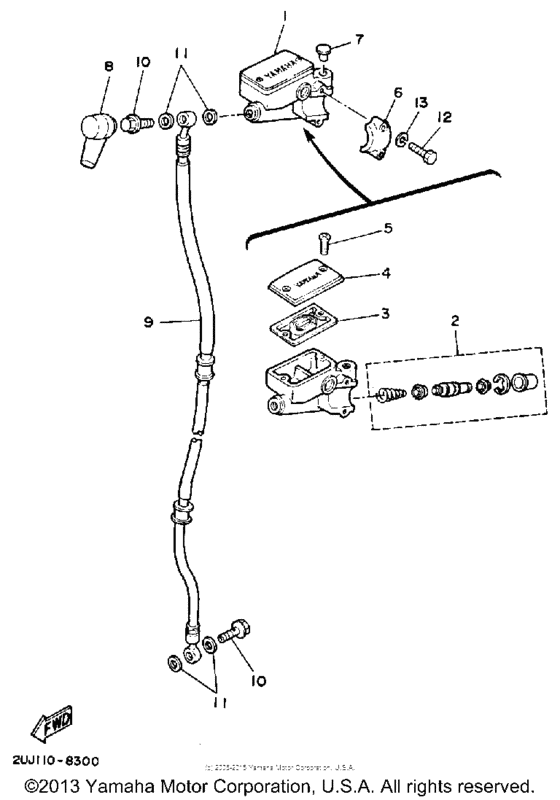 Front master cylinder