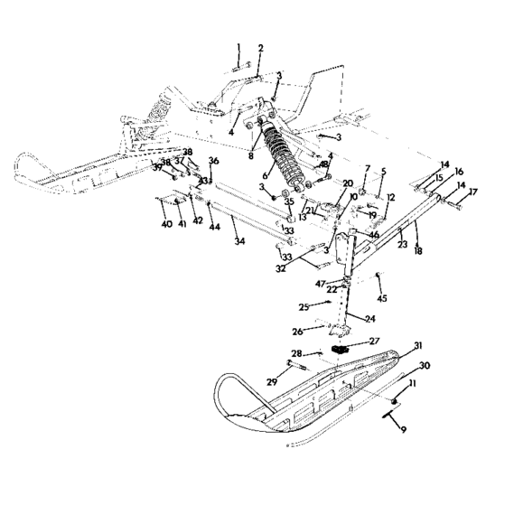 Front suspension & ski