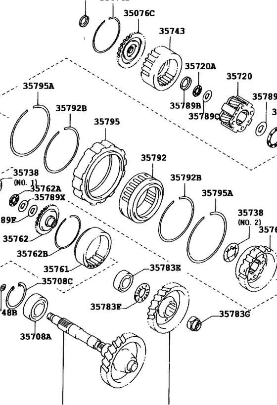Planetary Gear, Reverse Piston & Counter Gear(Atm)