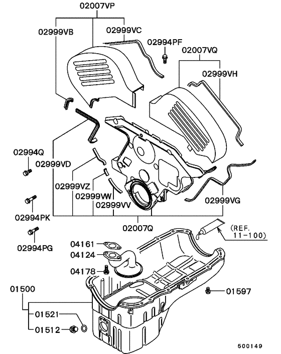 Cover,rear plate & oil pan