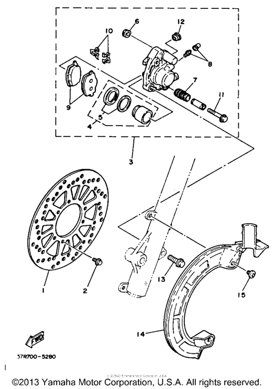 Front brake caliper