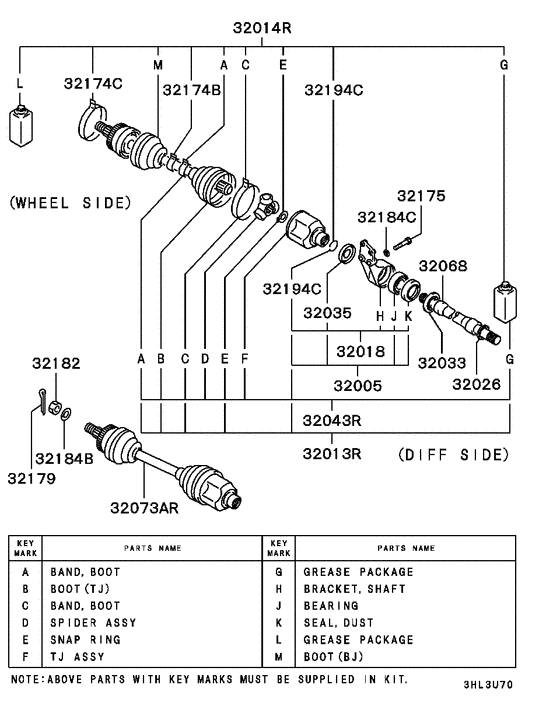 Front axle drive shaft