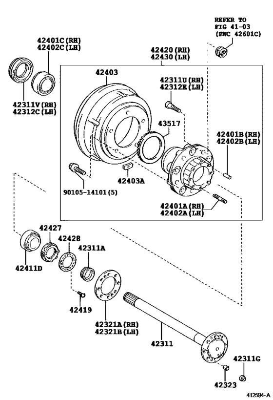 Rear Axle Shaft & Hub