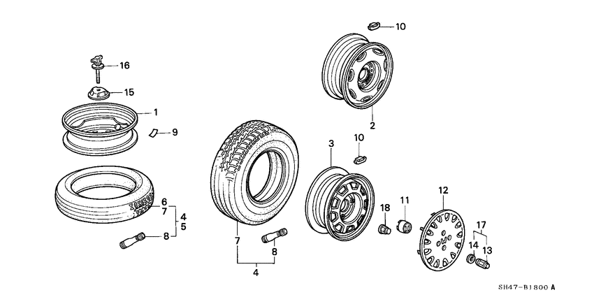 Tire/wheel disk
