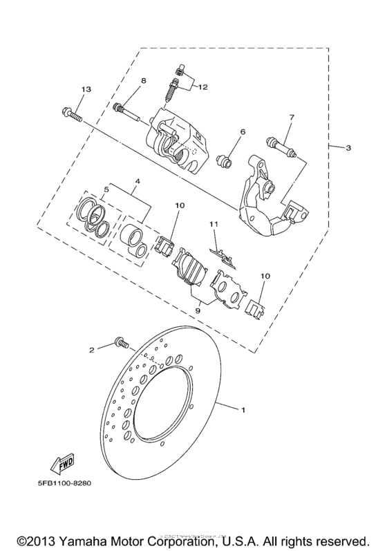 Front brake caliper