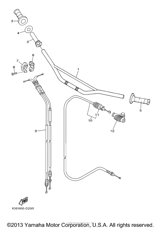Steering handle & cable