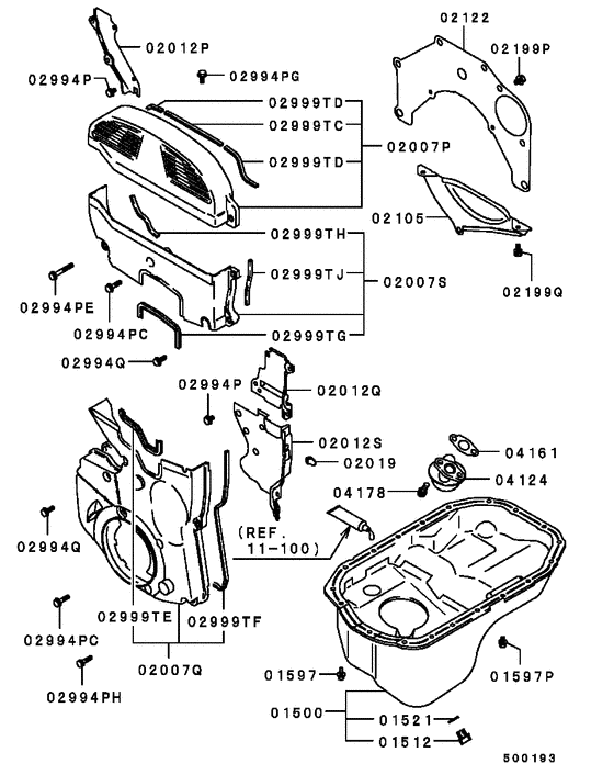 Cover,rear plate & oil pan