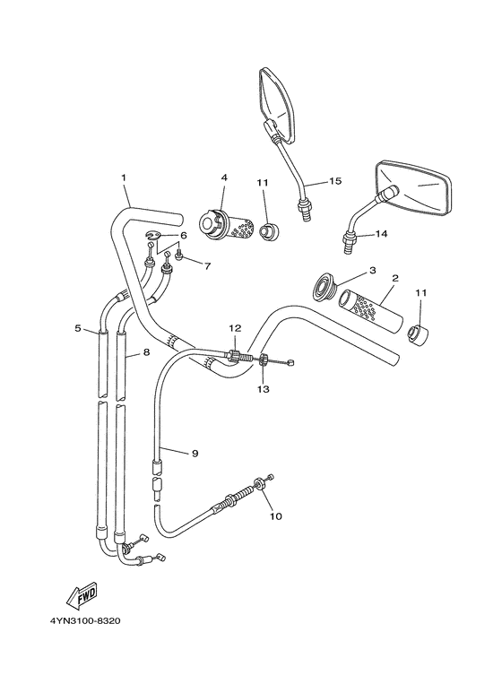 Steering handle & cable