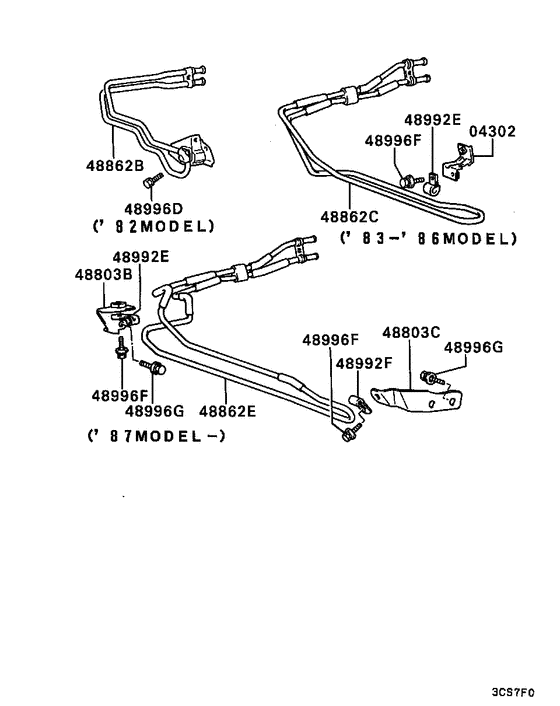 Power steering oil line