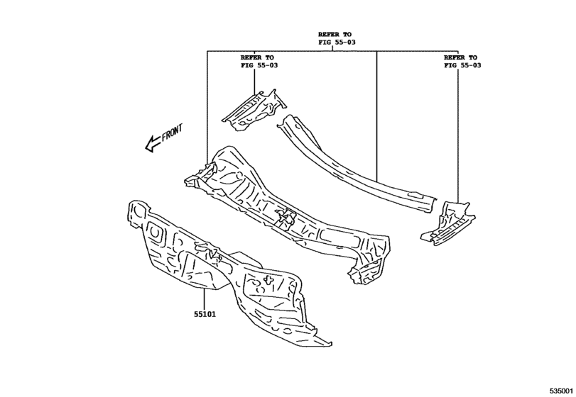 Front Fender Apron & Dash Panel