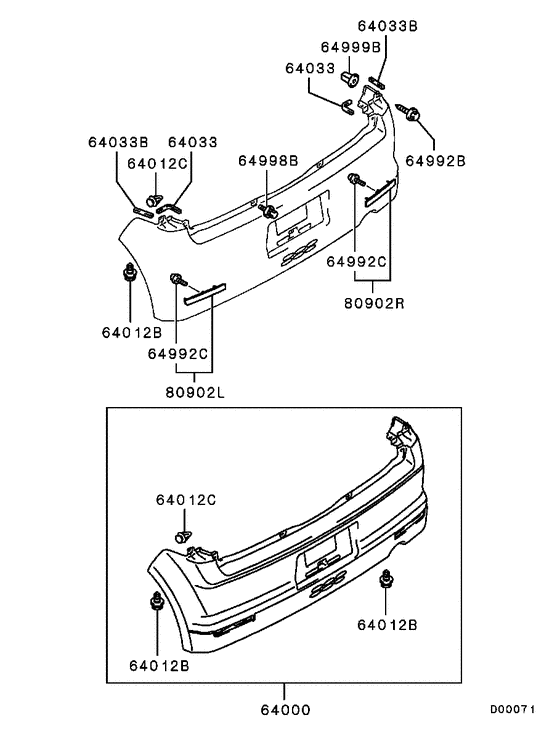 Rear bumper & support