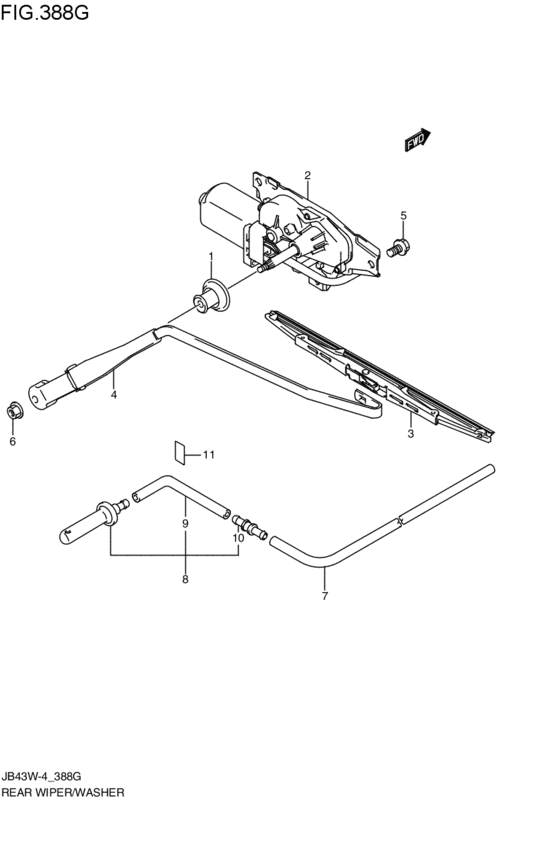 rear wind windshield wiper / washer