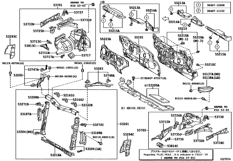 Front Fender Apron & Dash Panel