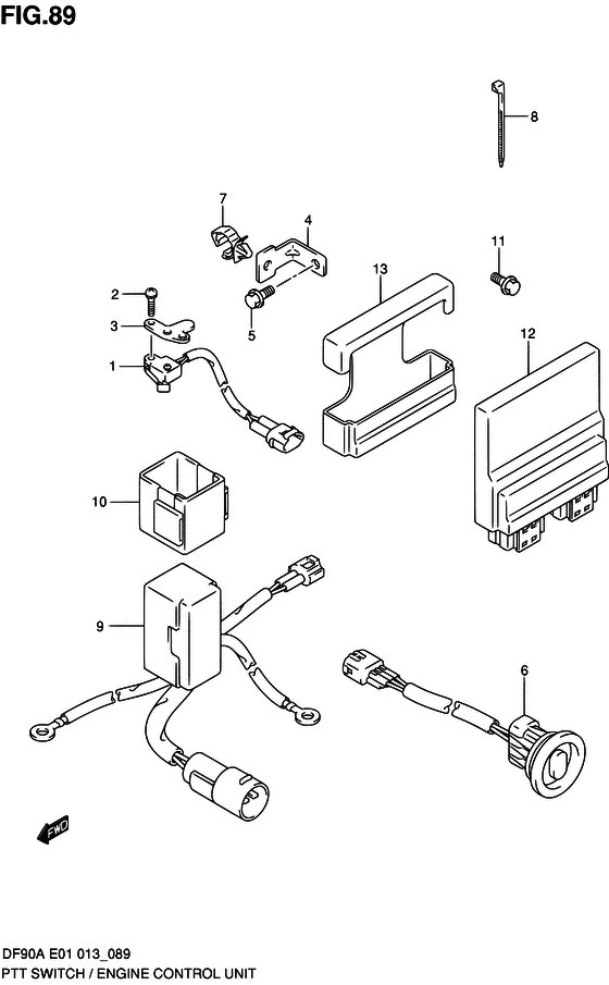 Ptt switch / engine control unit