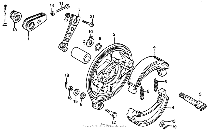 Rear brake panel