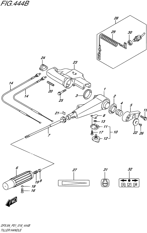 Tiller handle