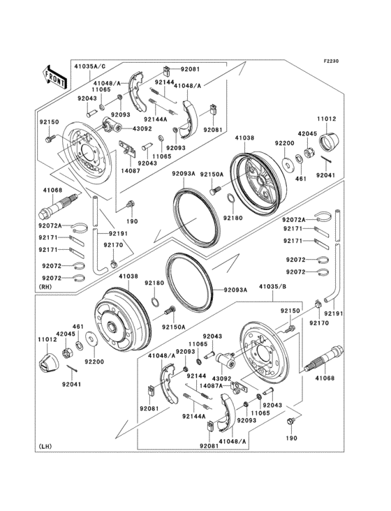 Front hubs/brakes