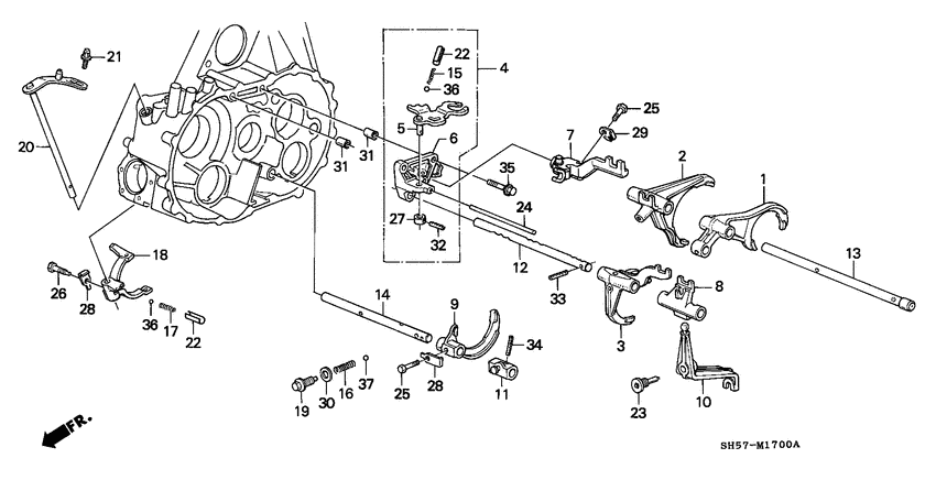 Shift fork/selector fork