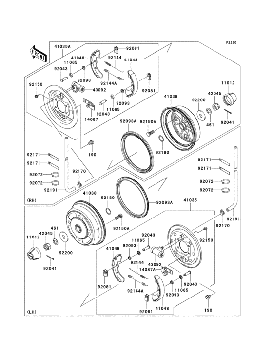 Front hubs/brakes