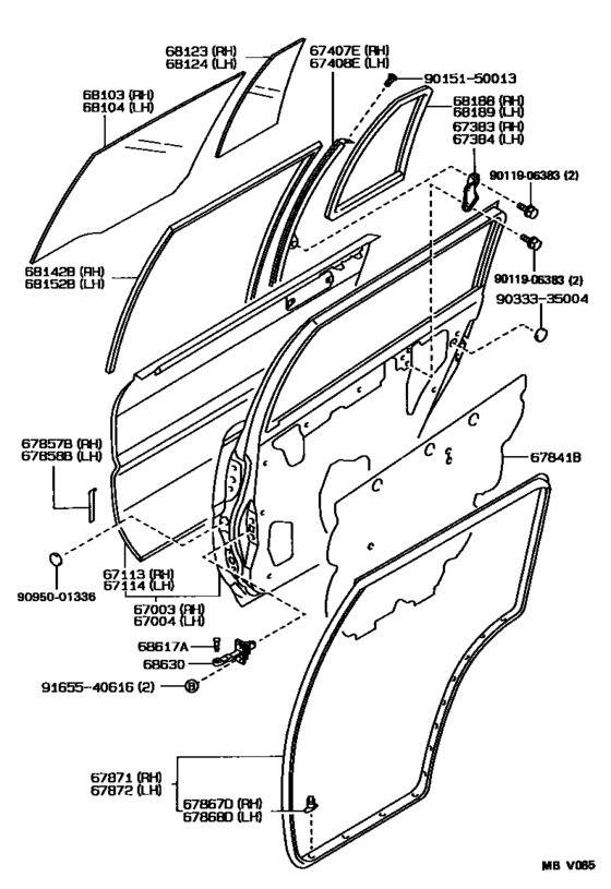Rear Door Panel & Glass