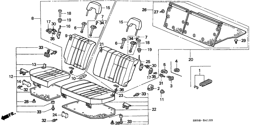 Rear seat