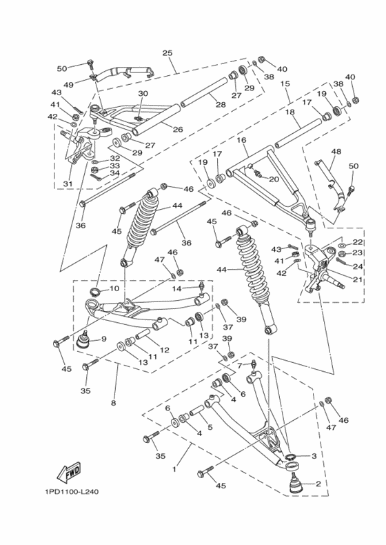 Front suspension & wheel