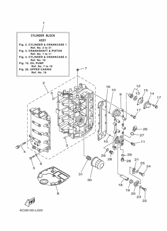 Cylinder & crankcase 1