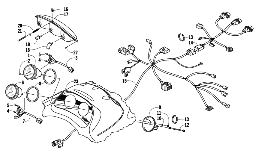 Headlight, Instruments, And Wiring Assemblies