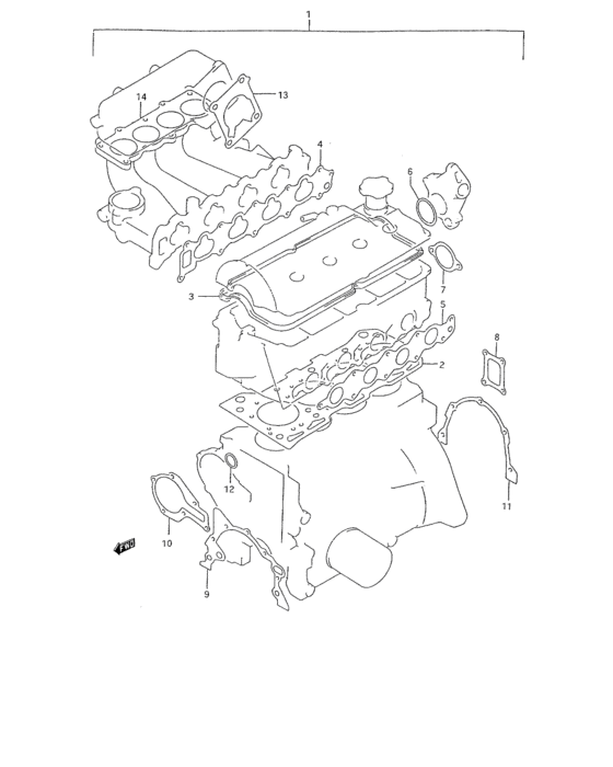 Engine gasket set