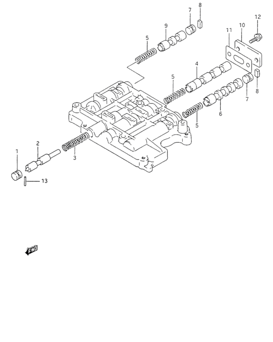 At rear upper valve body