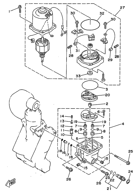 Power trim & tilt assy 2