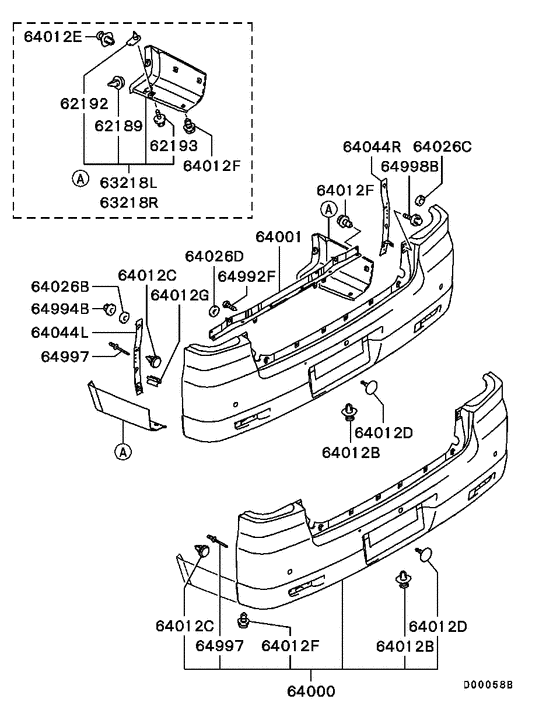 Rear bumper & support