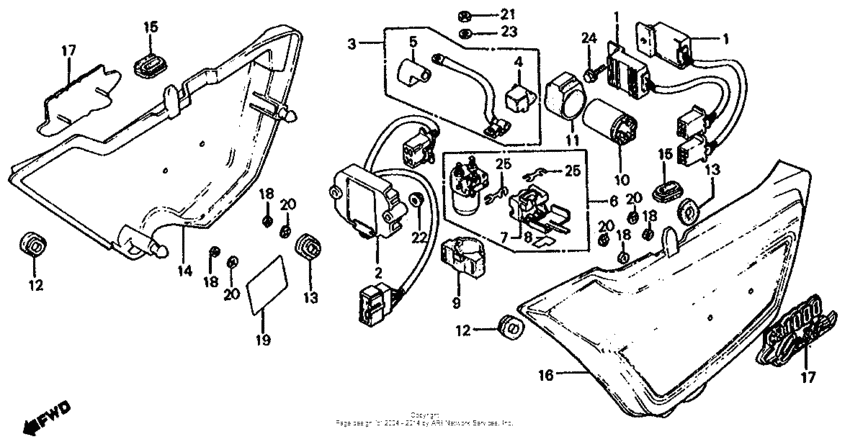 Side cover + spark unit + rectifier
