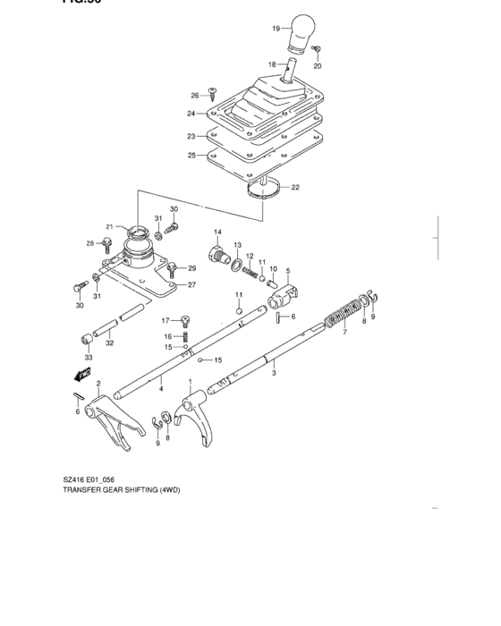 Transfer gear shifting