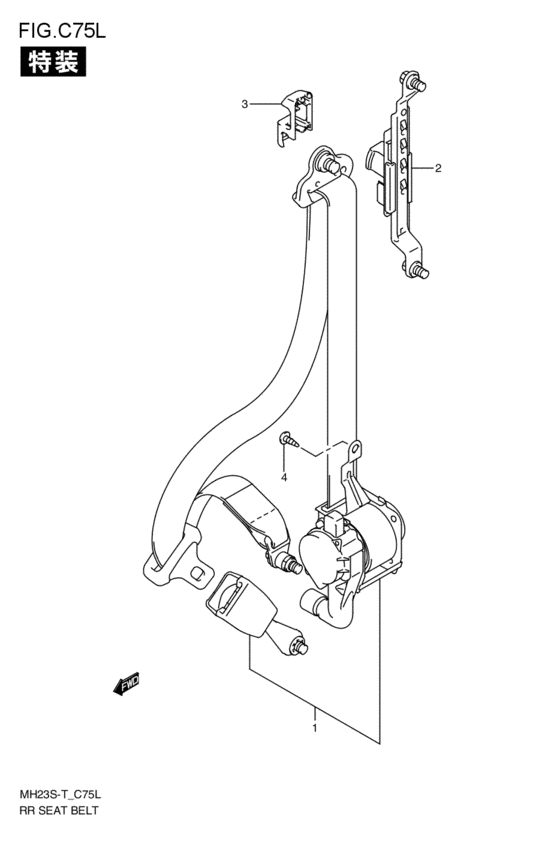 rear seat belt (カソウ)