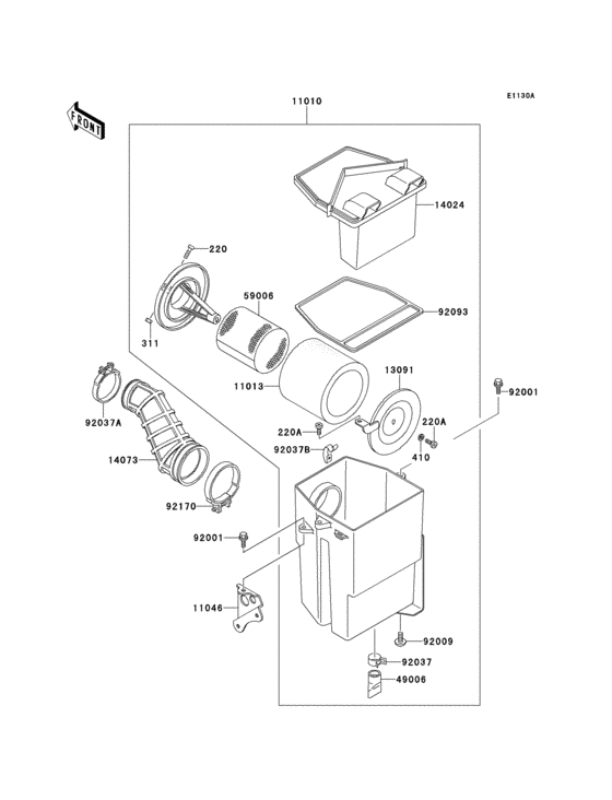 Air filter(klf300-b2/b3/b3a/b4)