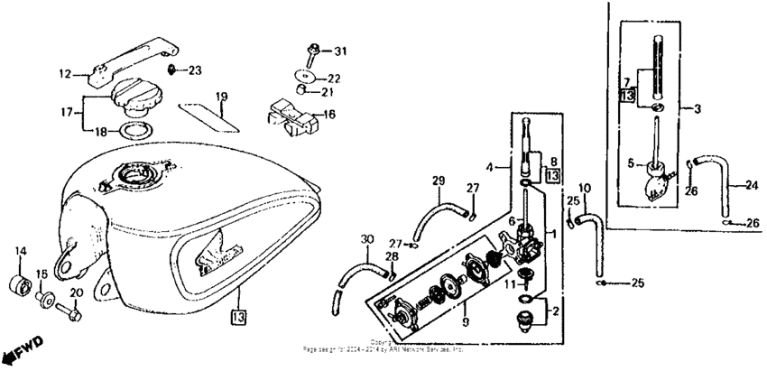 Cx500c fuel tank