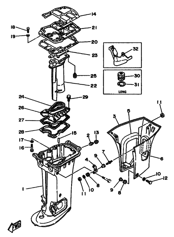 Upper casing