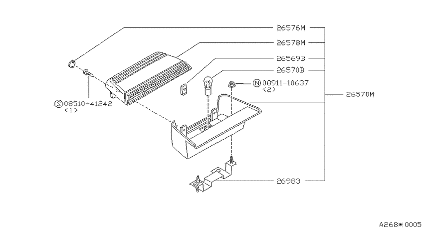 High mounting stop lamp