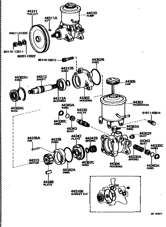 Vane Pump & Reservoir (Power Steering)